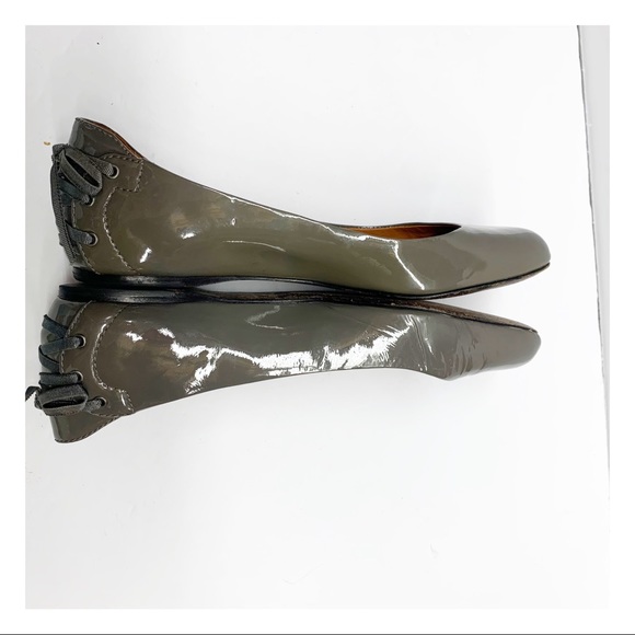 Vera Wang grey Helen patent leather ballet flat slip on shoes 9 - Picture 10 of 13
